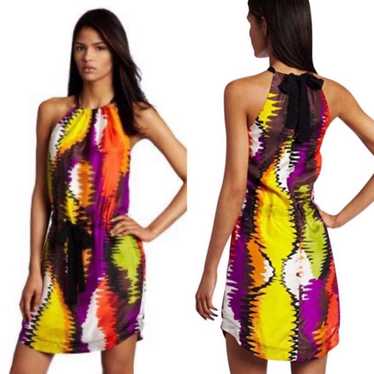Trina Turk Wavelengths Silk Halter Dress