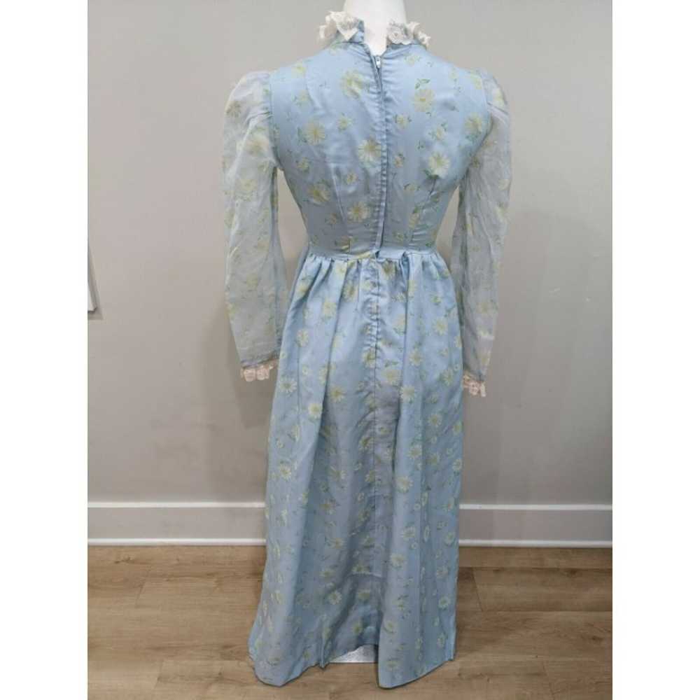 Vintage Handmade XS Prairie Dress Chiffon Floral … - image 3