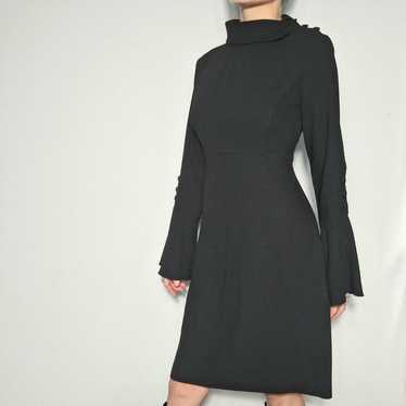 Vince Camuto Bell Sleeved Black Mini Dress