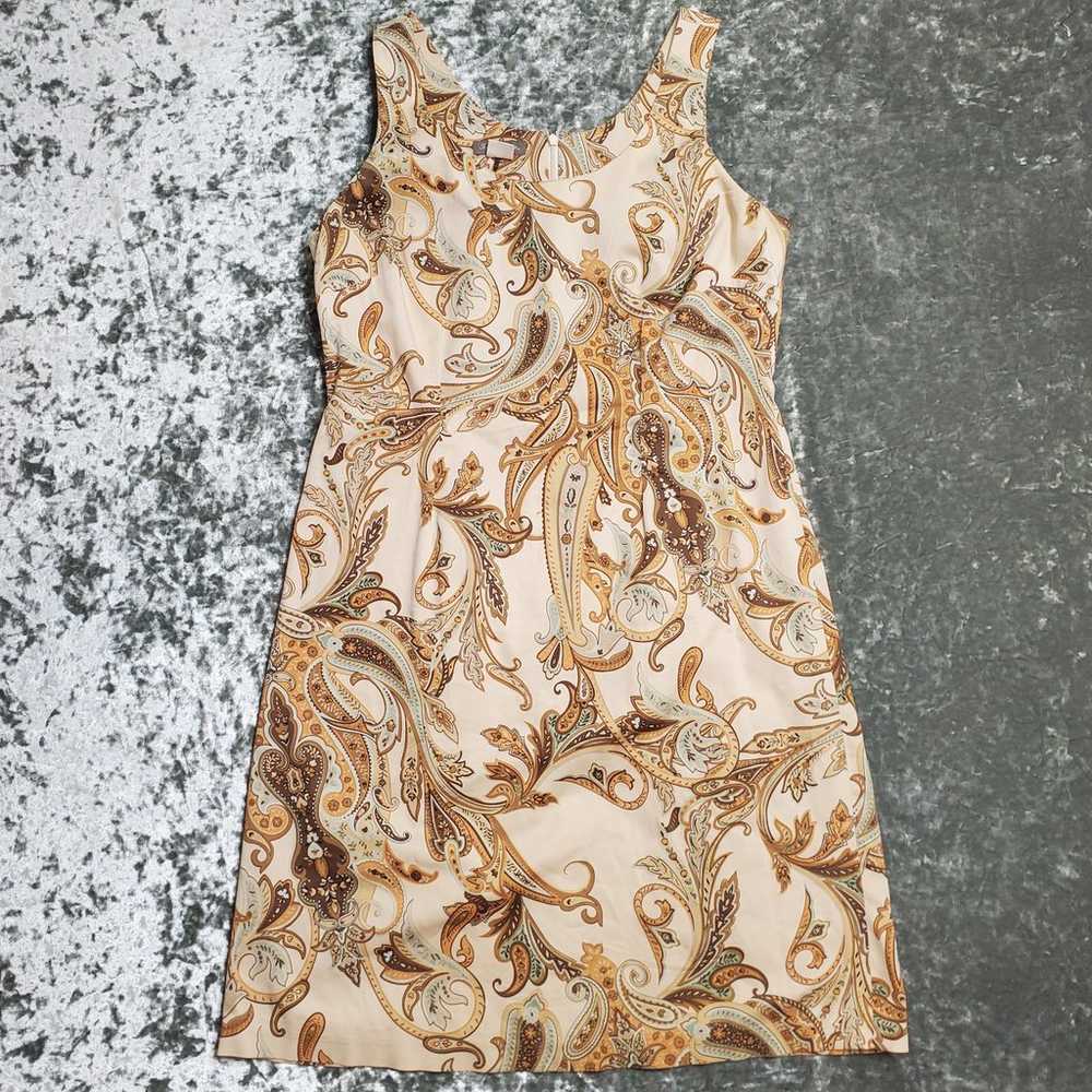 Tommy Bahama Gold Paisley Print Dress - image 1