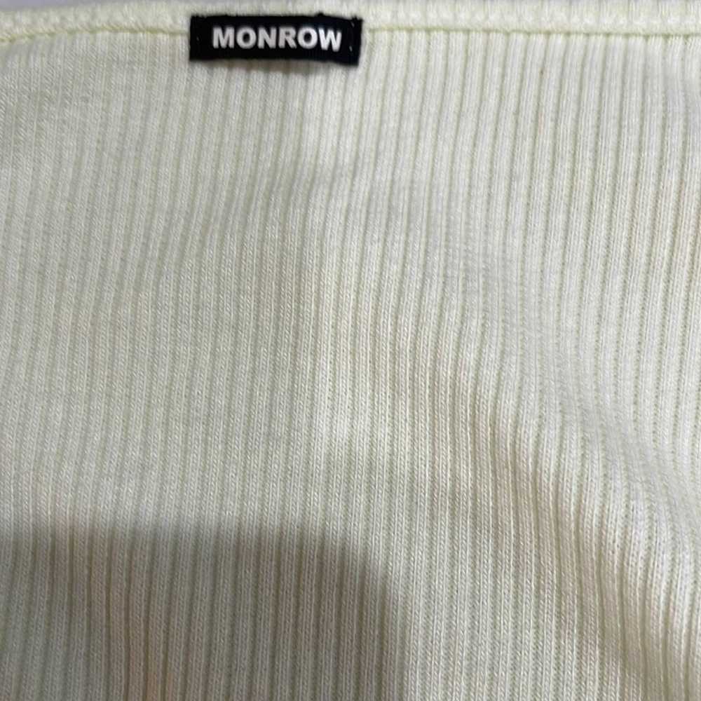 NWOT Monrow Body Con Ribbed Knit Scoop Neck Dress… - image 3