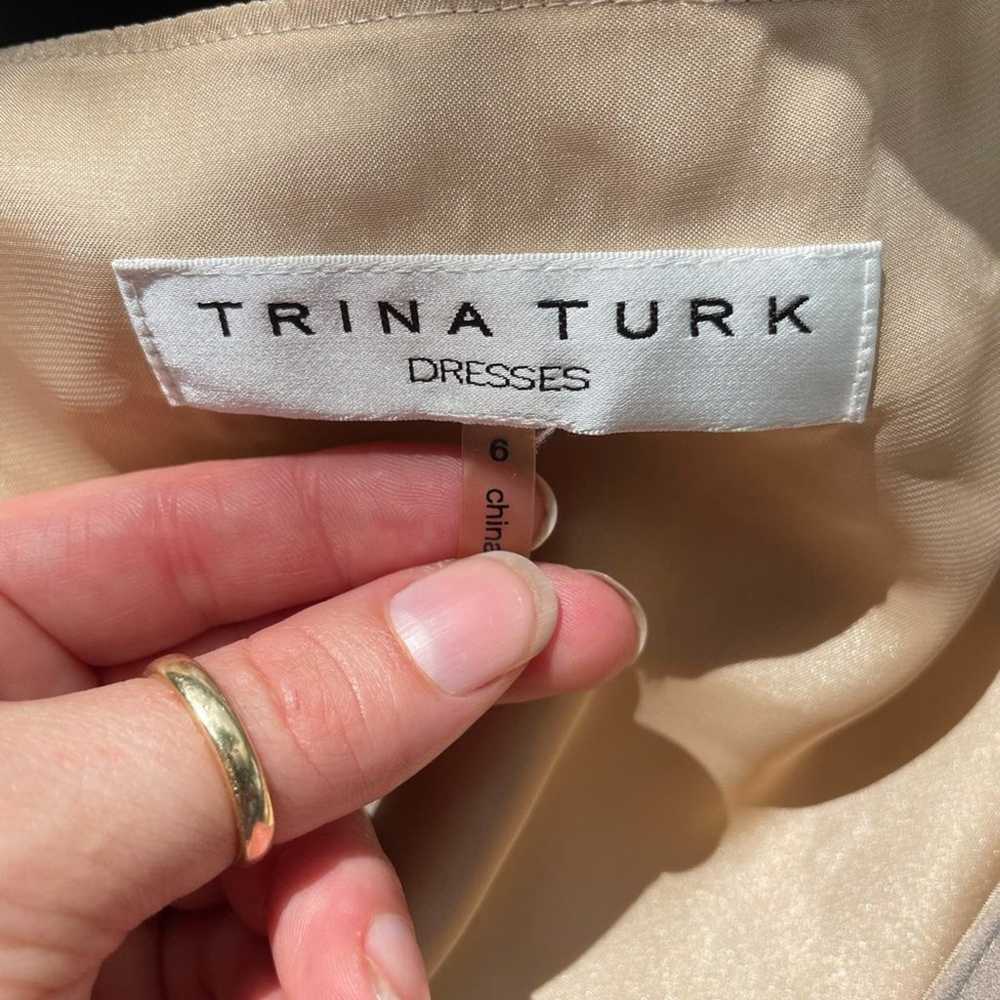 Trina Turk dresses asymmetrical sleeve color bloc… - image 3