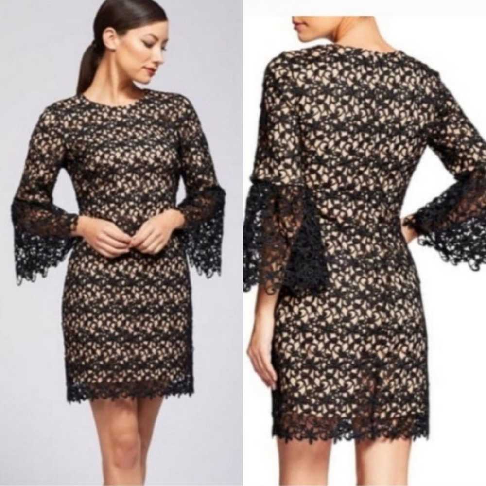 Dress The Population Black Lace Paige Bell Sleeve… - image 1