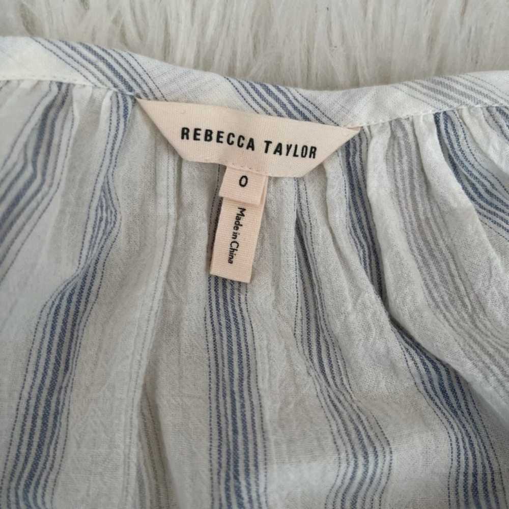 Rebecca Taylor striped ruffle tie waist dress - image 5