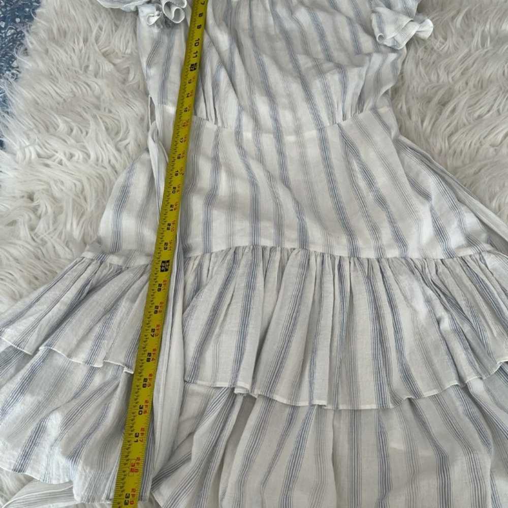 Rebecca Taylor striped ruffle tie waist dress - image 6