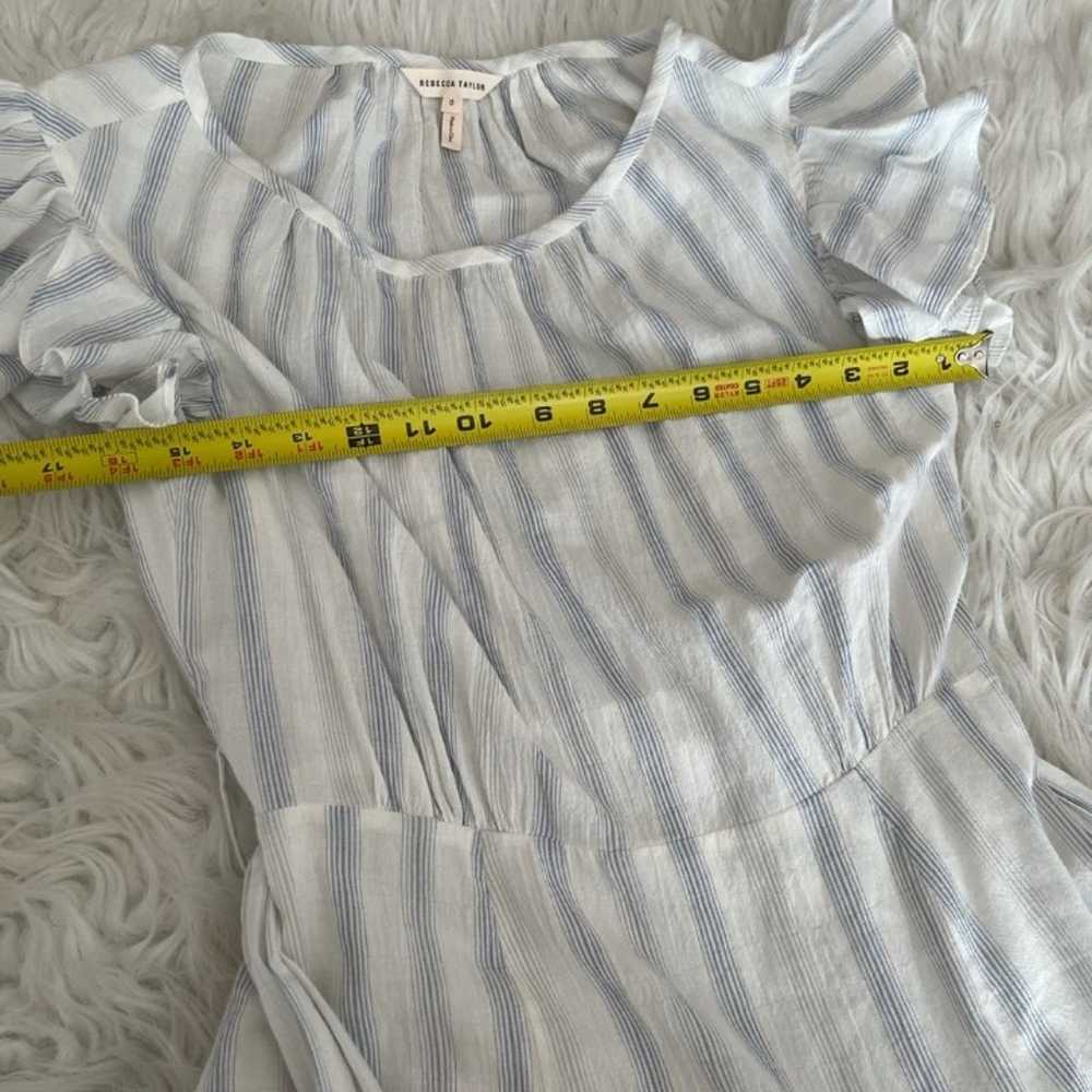 Rebecca Taylor striped ruffle tie waist dress - image 7