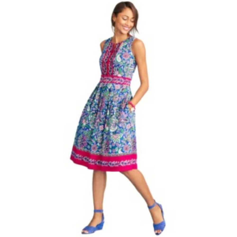 Talbots Floral and Paisley Fit and Flare Sleevele… - image 3