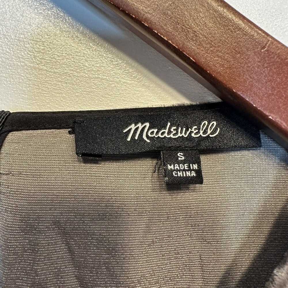 Madewell Velvet Silk Mini Dress Small Shirt Dress… - image 9