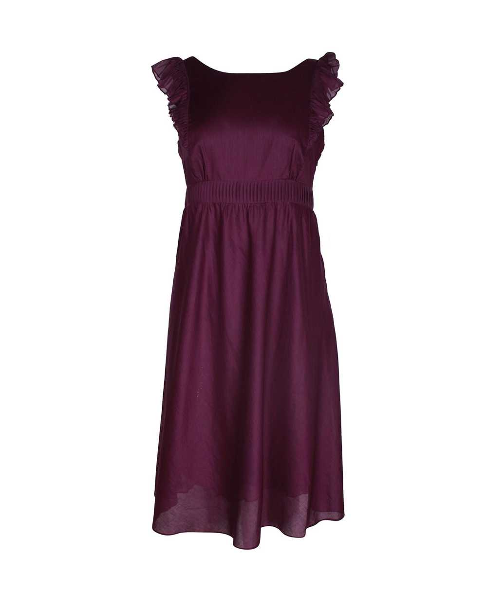 Vanessa Bruno Ruffled Sleeveless Dress in Purple … - image 1