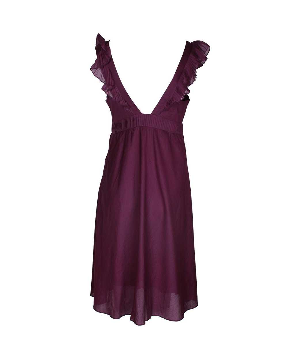 Vanessa Bruno Ruffled Sleeveless Dress in Purple … - image 2