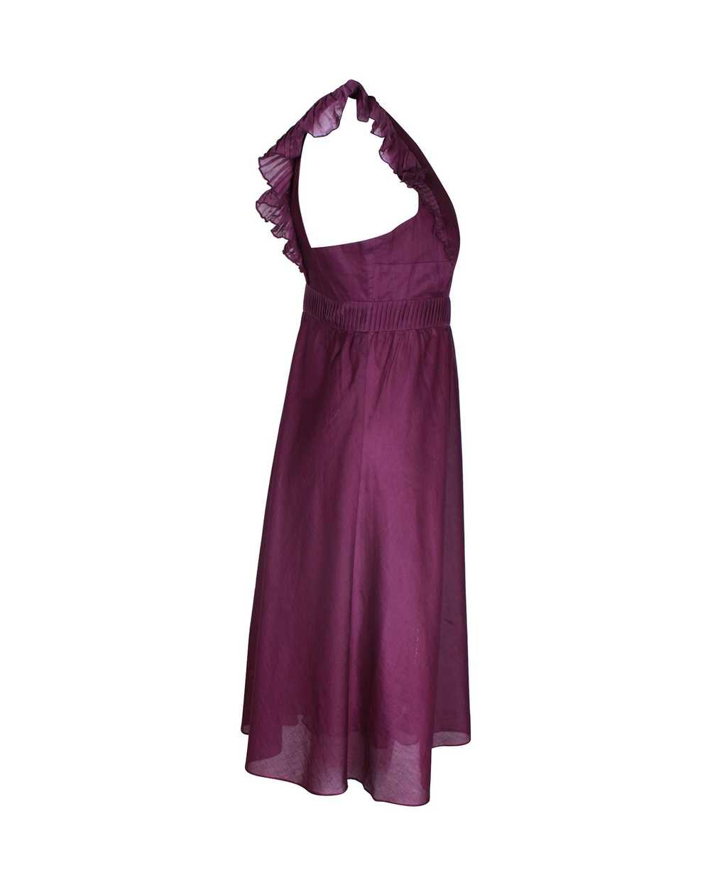 Vanessa Bruno Ruffled Sleeveless Dress in Purple … - image 3