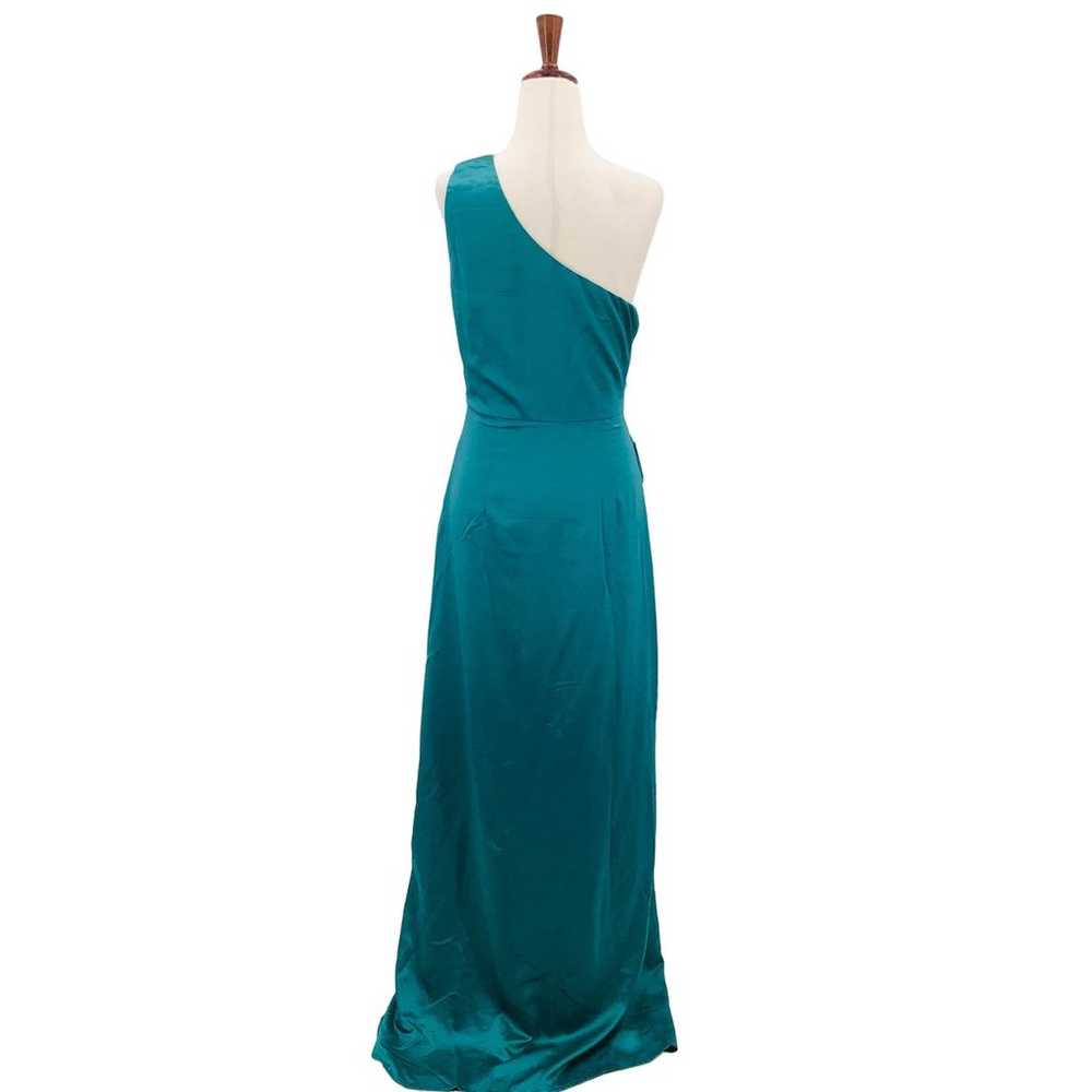 LULU'S sz M Dreaming of Elegance Dark Teal Satin … - image 6