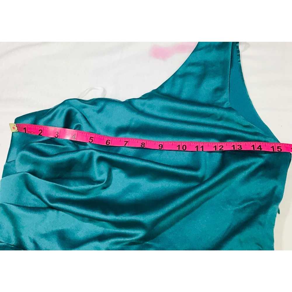 LULU'S sz M Dreaming of Elegance Dark Teal Satin … - image 7