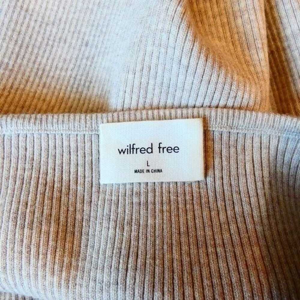 Aritzia Wilfred Free GreyBeige Ribbed Knit Cutout… - image 3