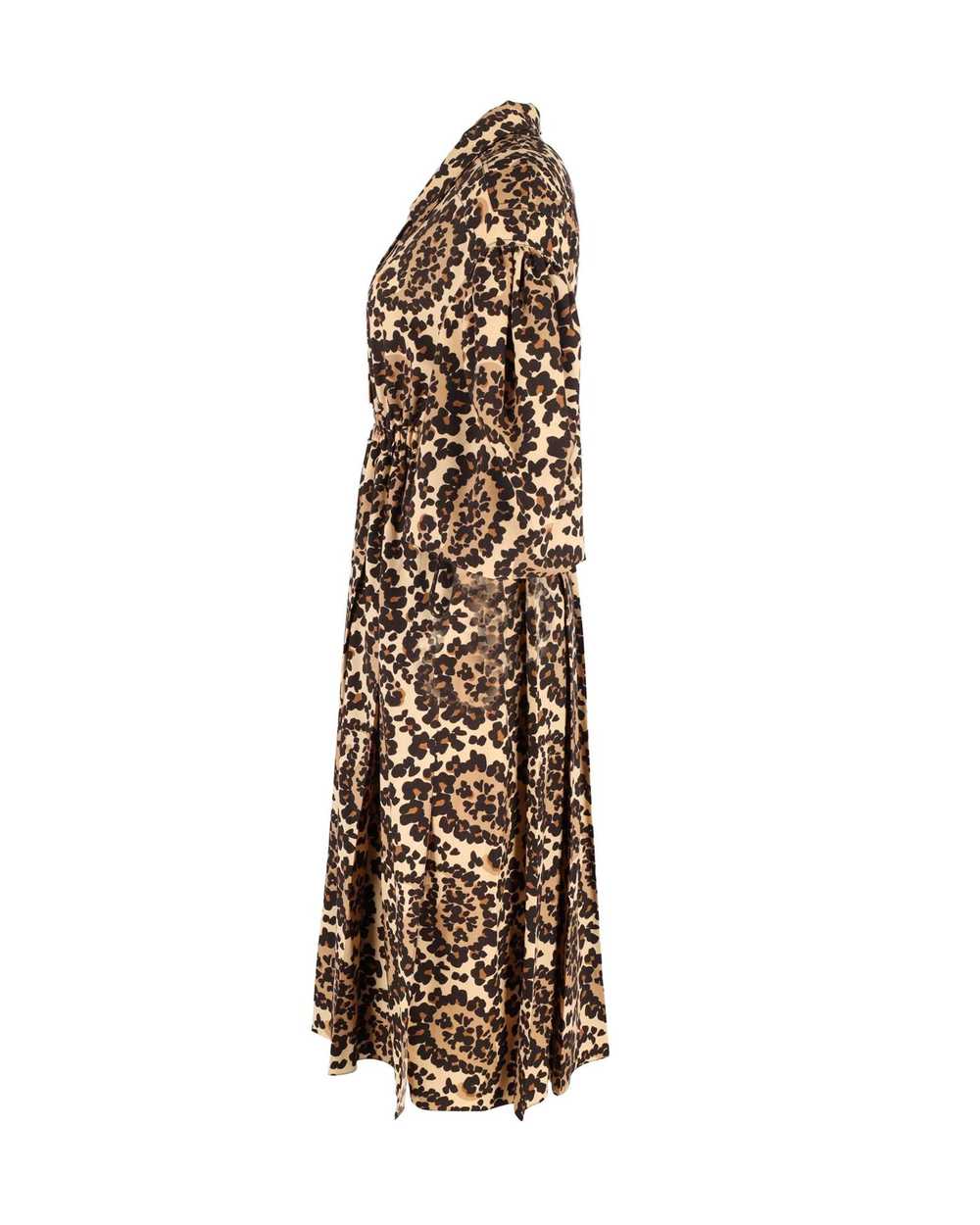 Fendi Leopard-Print V-Neck Midi Dress - image 2
