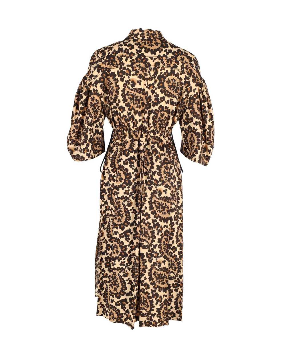 Fendi Leopard-Print V-Neck Midi Dress - image 3