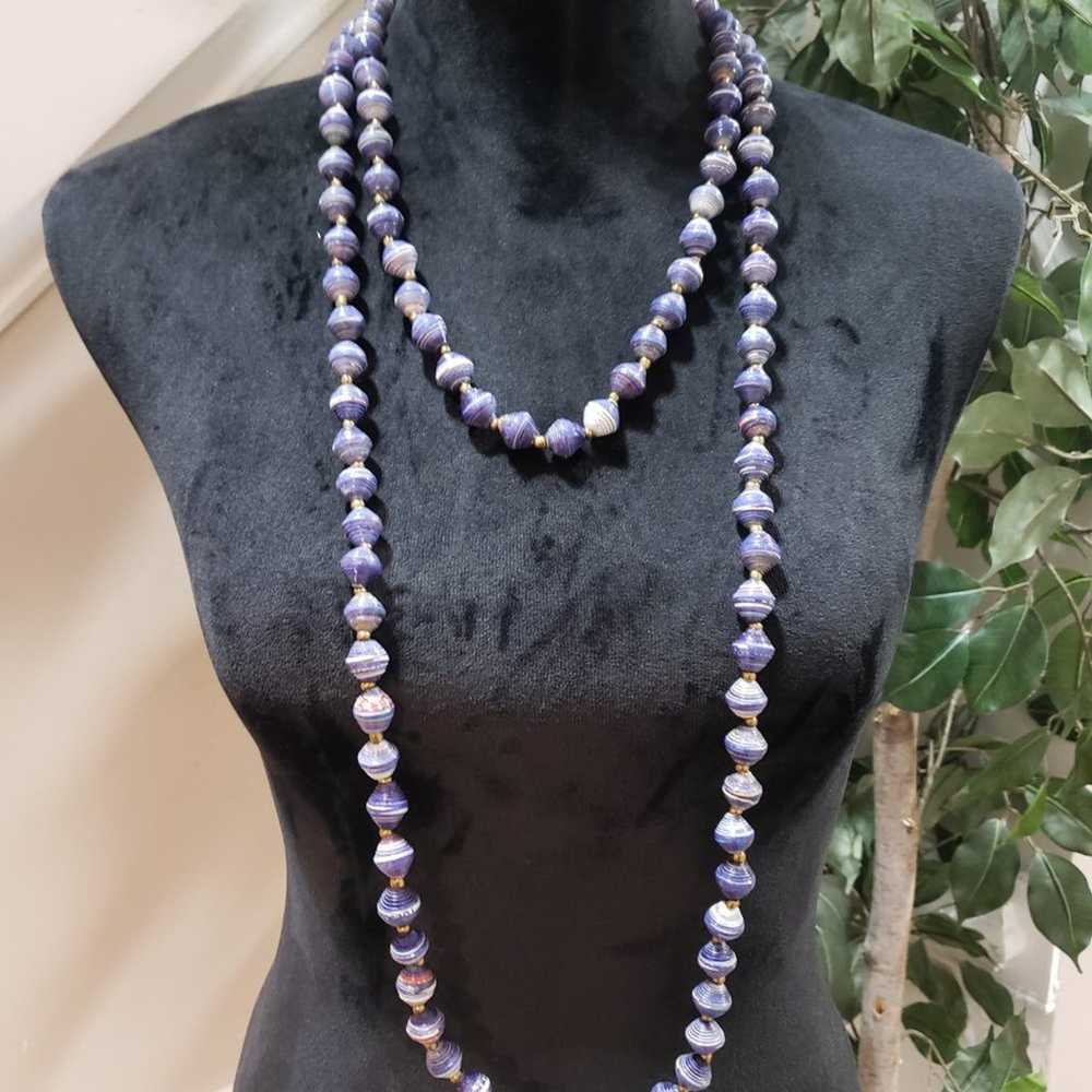 Vintage Vintage Lilac Purple Silk Thread Wrapped … - image 7