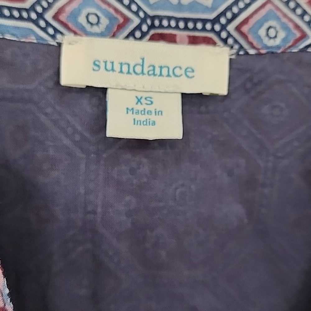 Sundance Blue Pattern Drop Waist Tunic Dress Size… - image 7
