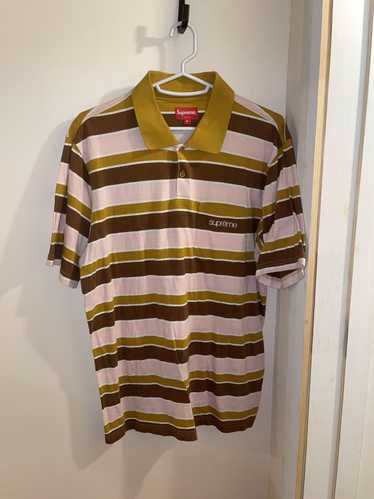 Supreme Striped Polo Shirt - Gem