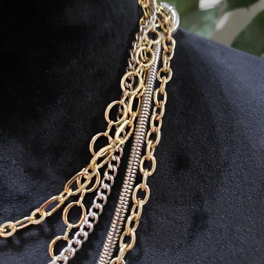 Vintage Vintage Gold Plated Multi-Layered Heavy C… - image 3