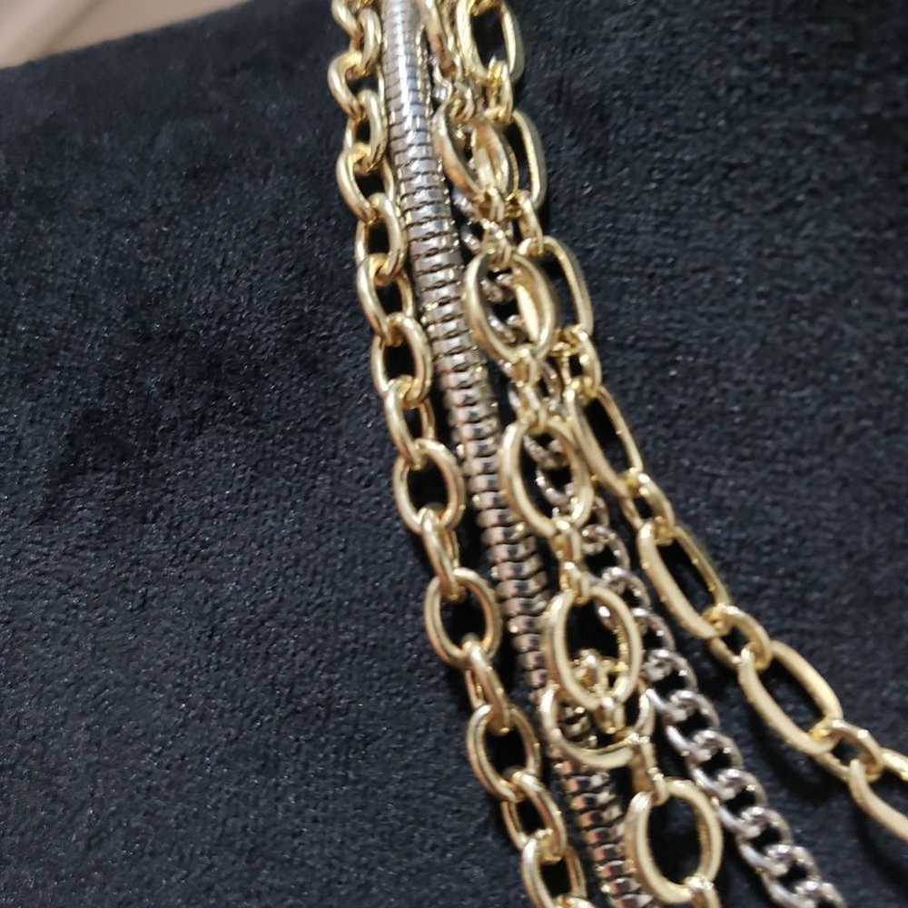 Vintage Vintage Gold Plated Multi-Layered Heavy C… - image 5