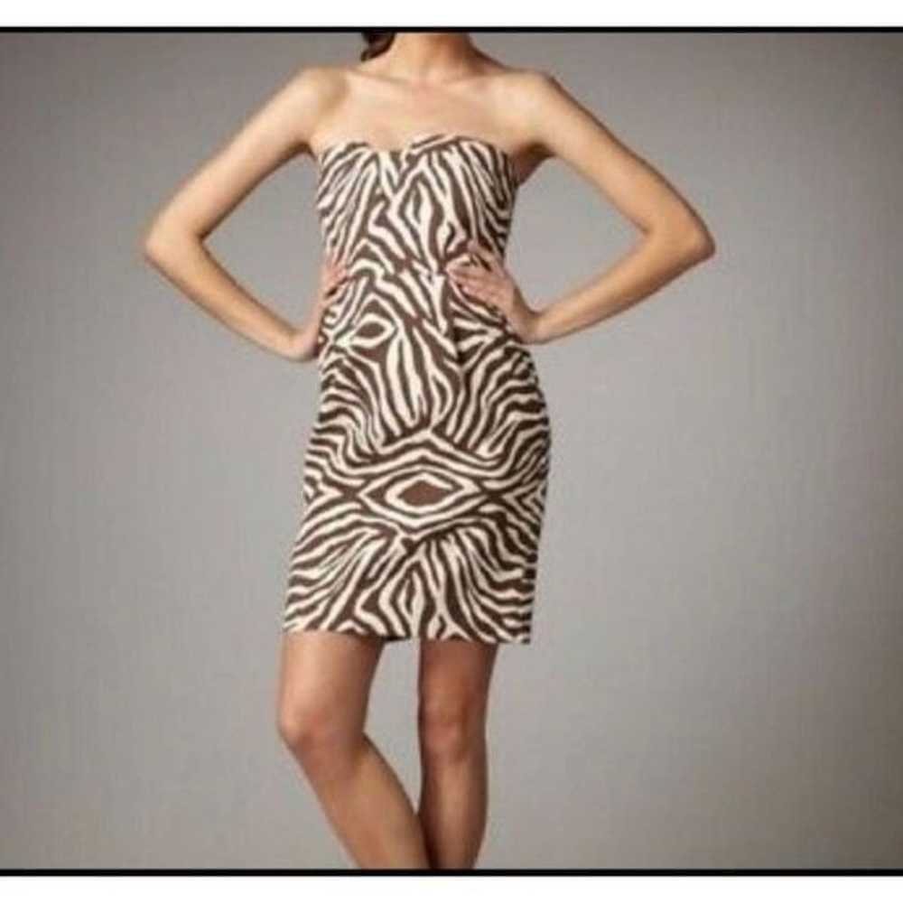 Kate Spade Zebra Print Strapless Dress Size 4 - image 1