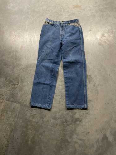 Vintage Vintage Contrast Panel Jeans (30x29)