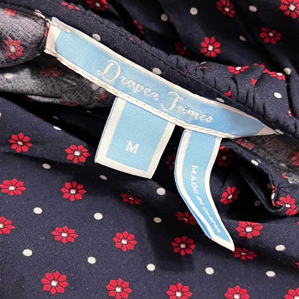 Draper James Printed Tie Waist Dress Nassau Navy … - image 8