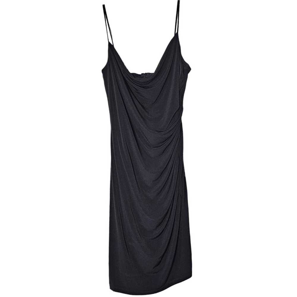 David Meister Draped Cowl Slip dress Black Size 10 - image 2