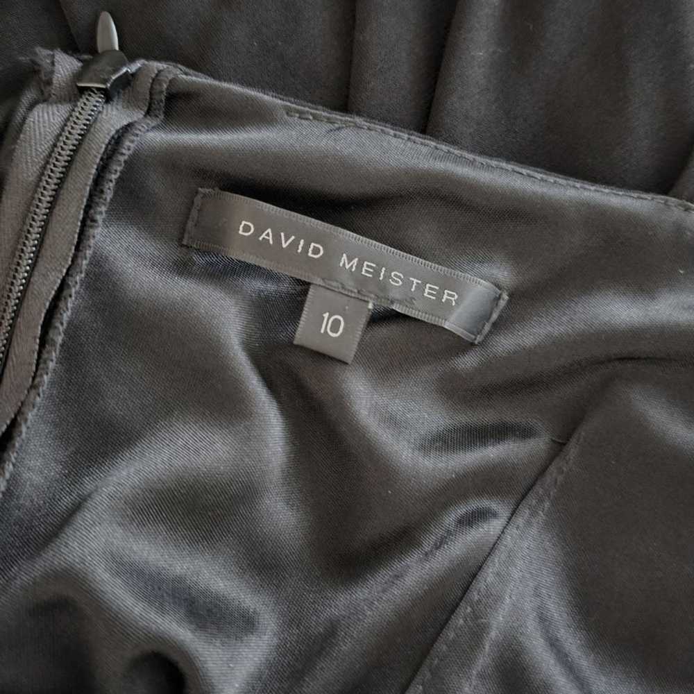 David Meister Draped Cowl Slip dress Black Size 10 - image 3