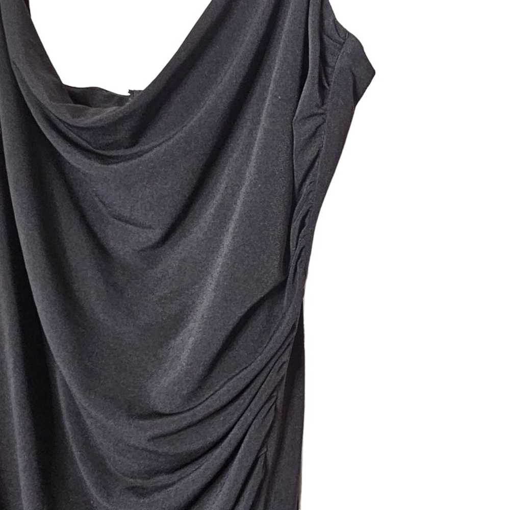 David Meister Draped Cowl Slip dress Black Size 10 - image 4