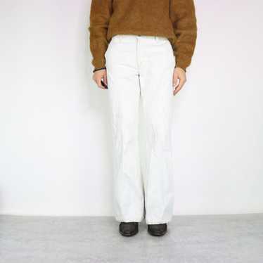 Levi's × Vintage 70s Levi's White Flared Pleat De… - image 1