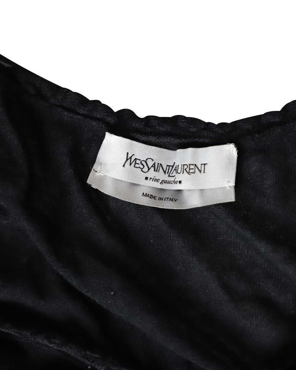 Yves Saint Laurent Distressed Sweetheart Neck Top… - image 4