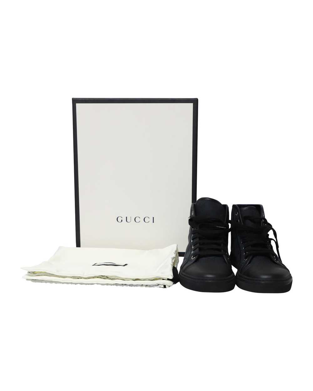 Gucci GG High Cut Sneakers in Navy Blue Canvas - image 8