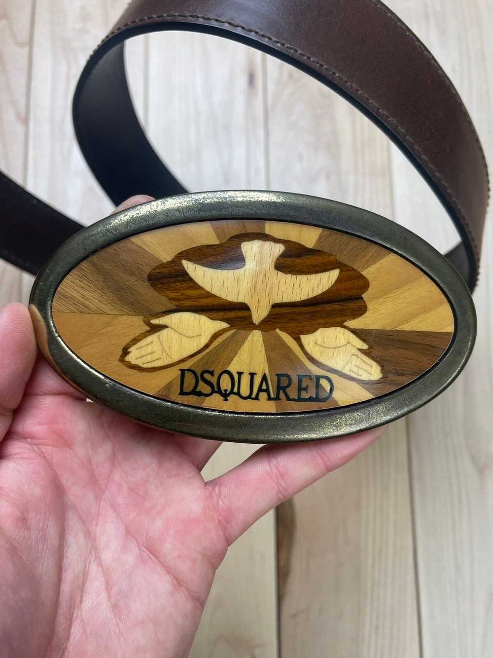 Dsquared2 2000s Dsquared2 Wood Buckle Dove Calfsk… - image 2