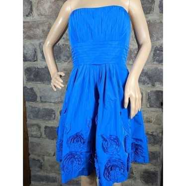 BCBG Max Azaria blue strapless dress size 6 - image 1