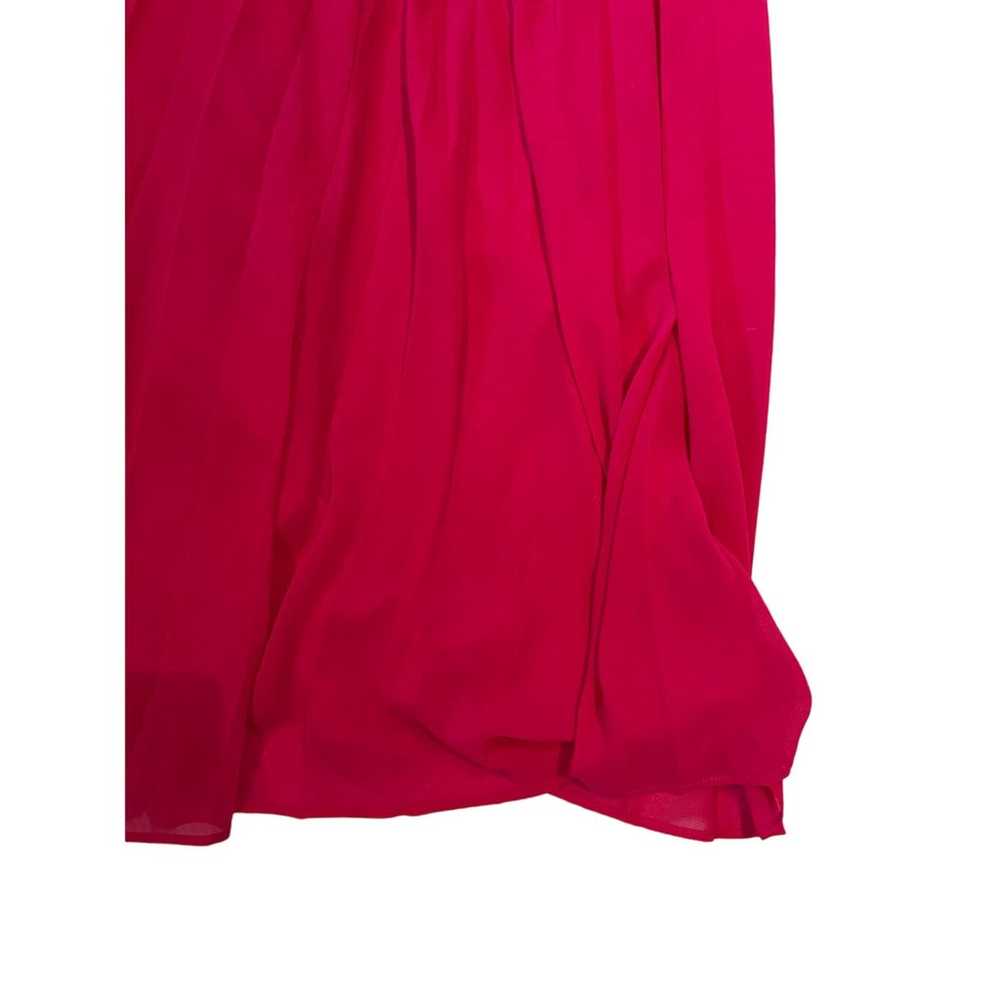 Zara Hot Pink Ruffled Sleeveless Maxi Slip Dress … - image 8
