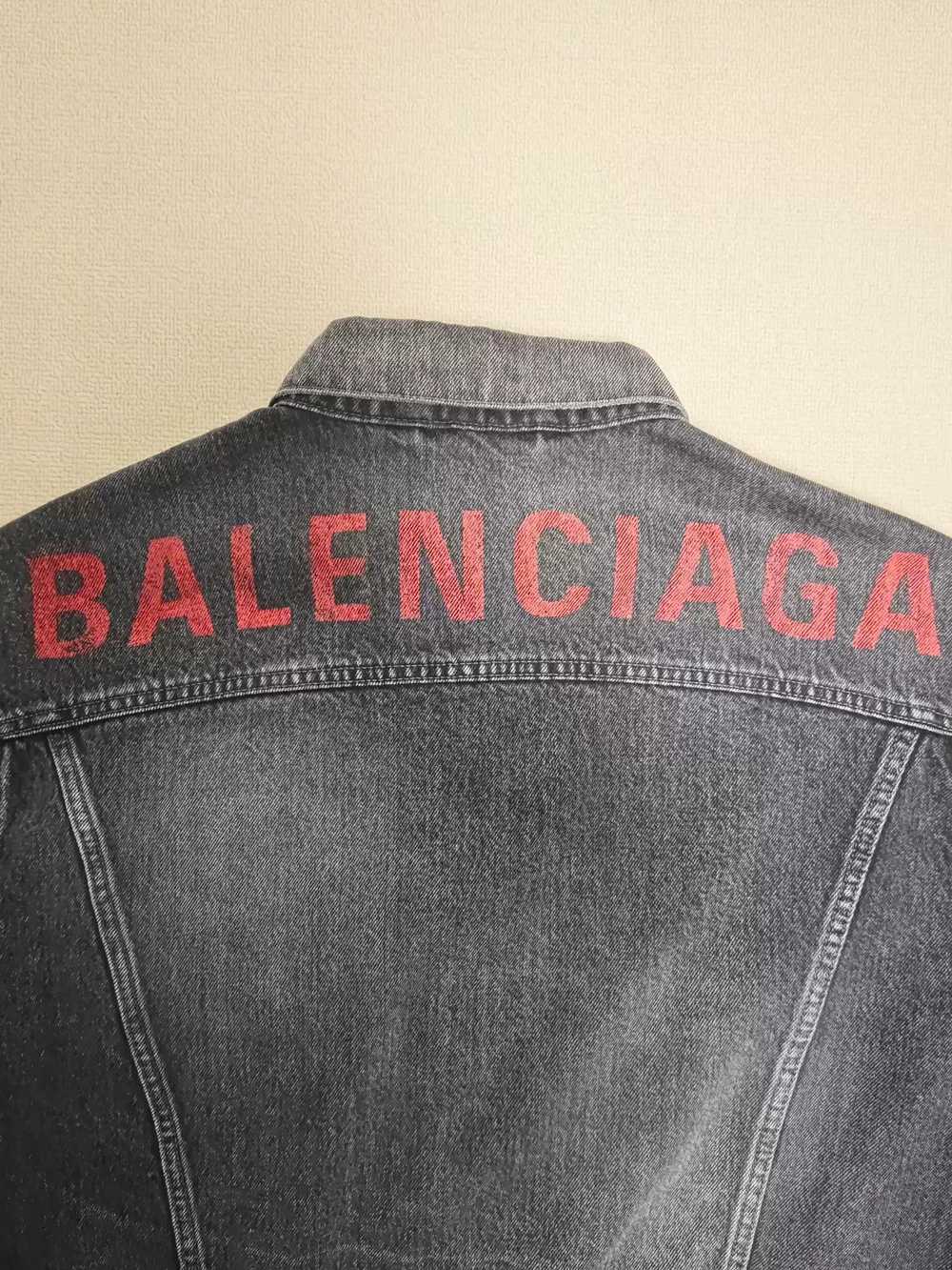 Balenciaga Balenciaga Grey Red Logo Washed Old de… - image 3