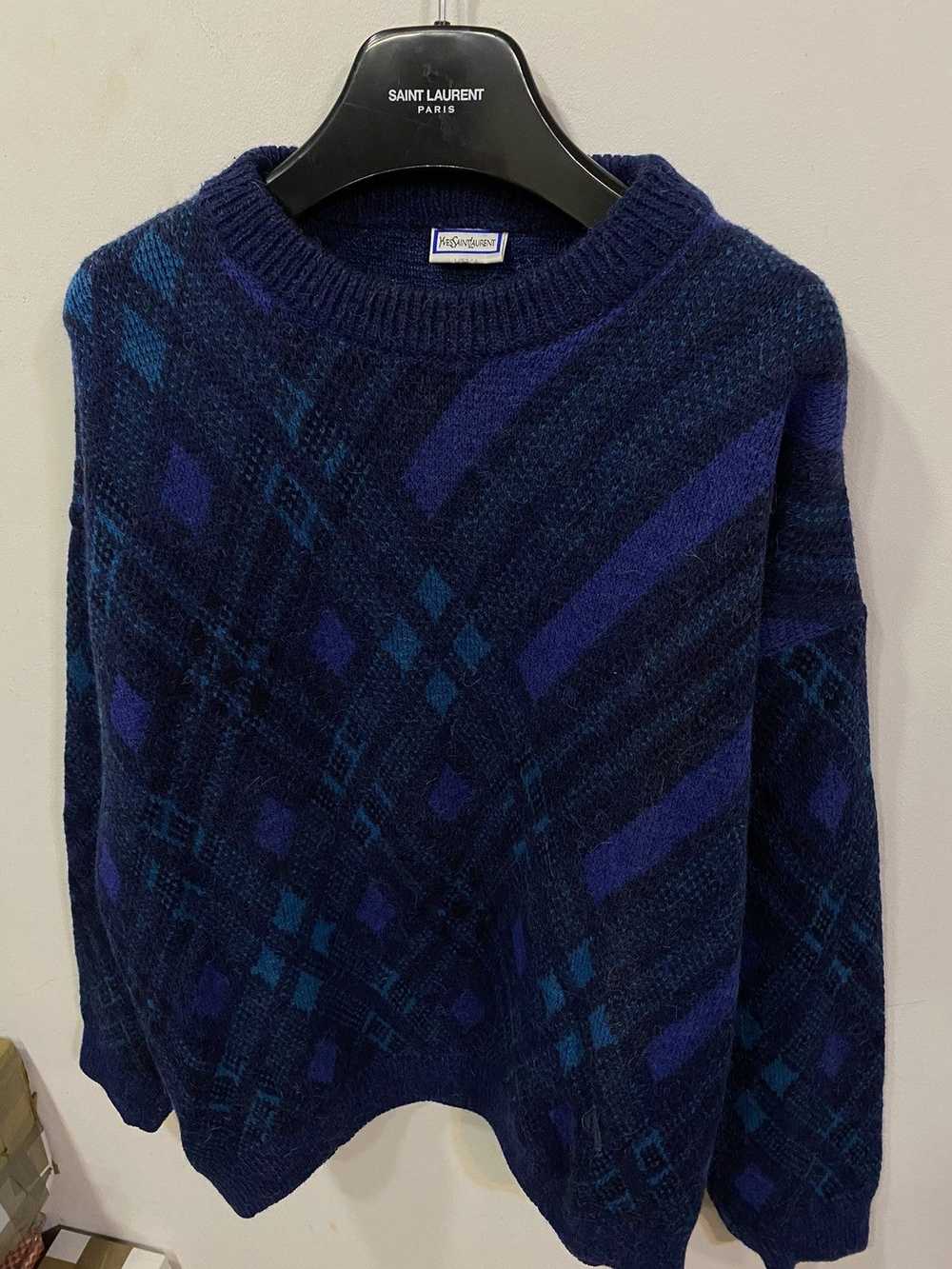 Vintage × Yves Saint Laurent Wool 90's YSL Sweate… - image 9