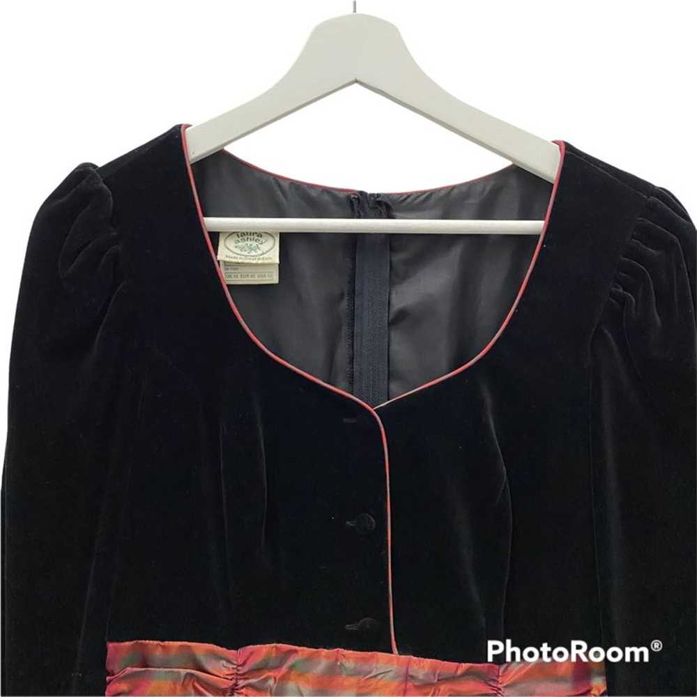 Laura Ashley 1980’s Velvet/ Tafetta Dress size 12 - image 4