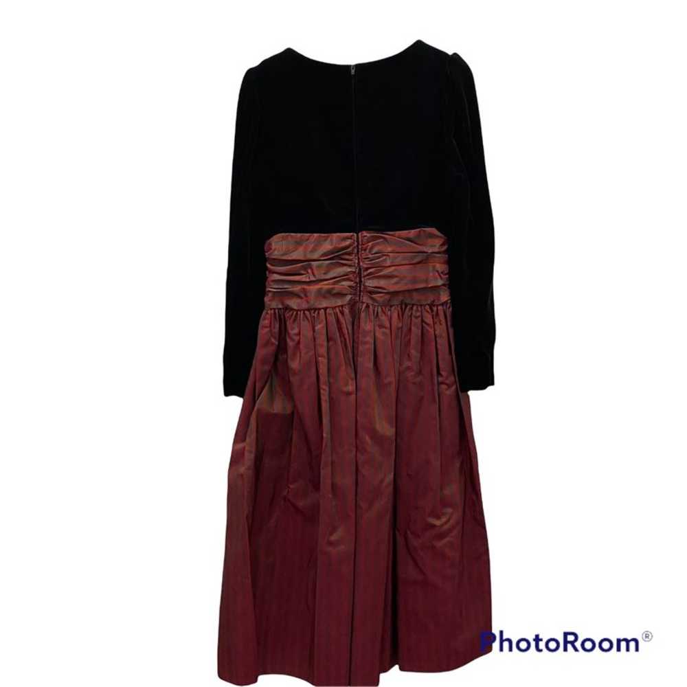 Laura Ashley 1980’s Velvet/ Tafetta Dress size 12 - image 5