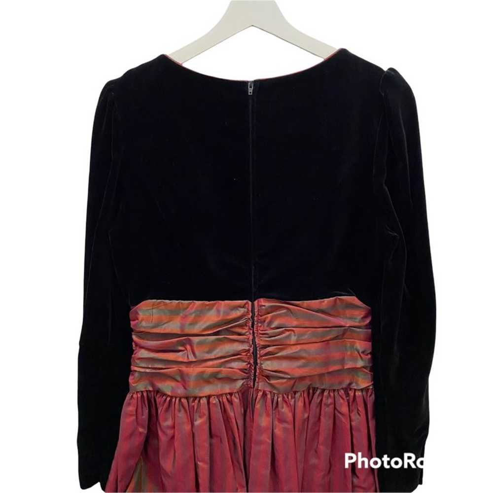 Laura Ashley 1980’s Velvet/ Tafetta Dress size 12 - image 6