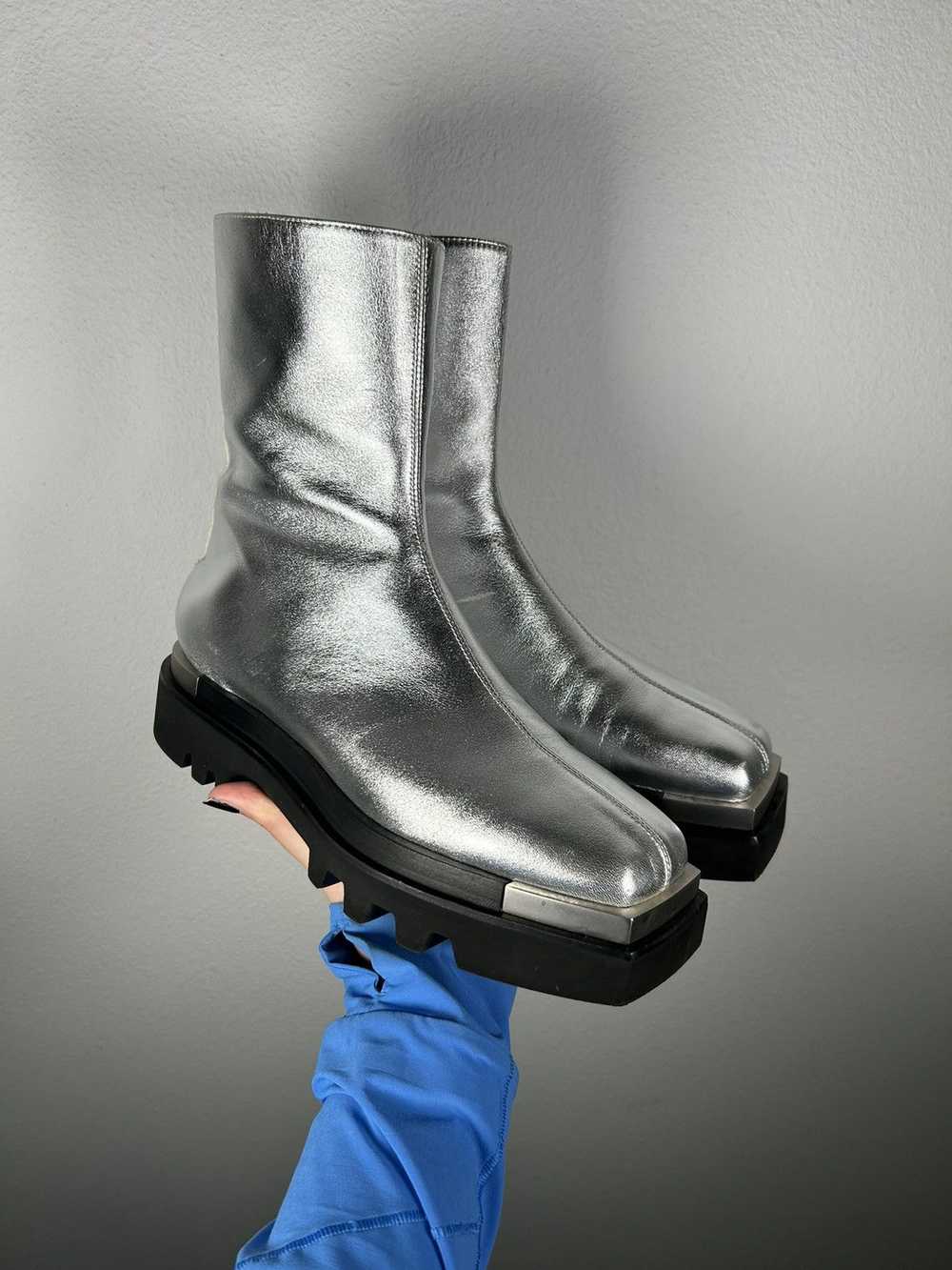 Peter Do Platform Metal Tip Combat Zip Boots - image 1