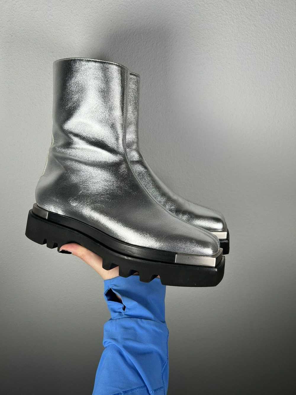 Peter Do Platform Metal Tip Combat Zip Boots - image 2
