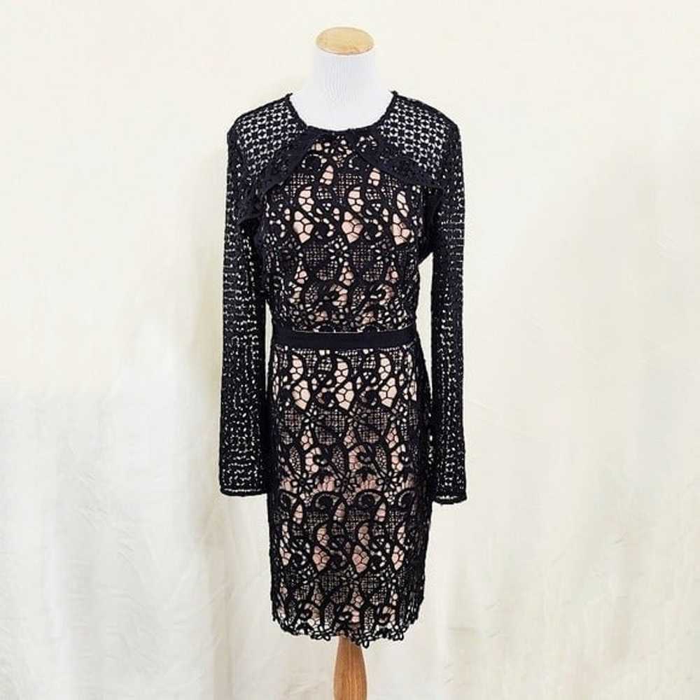 Barneys New York black lace dress sheath - image 1