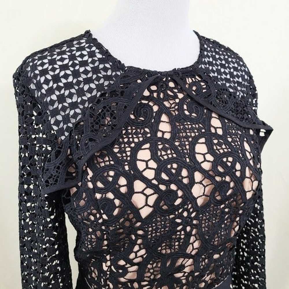 Barneys New York black lace dress sheath - image 3