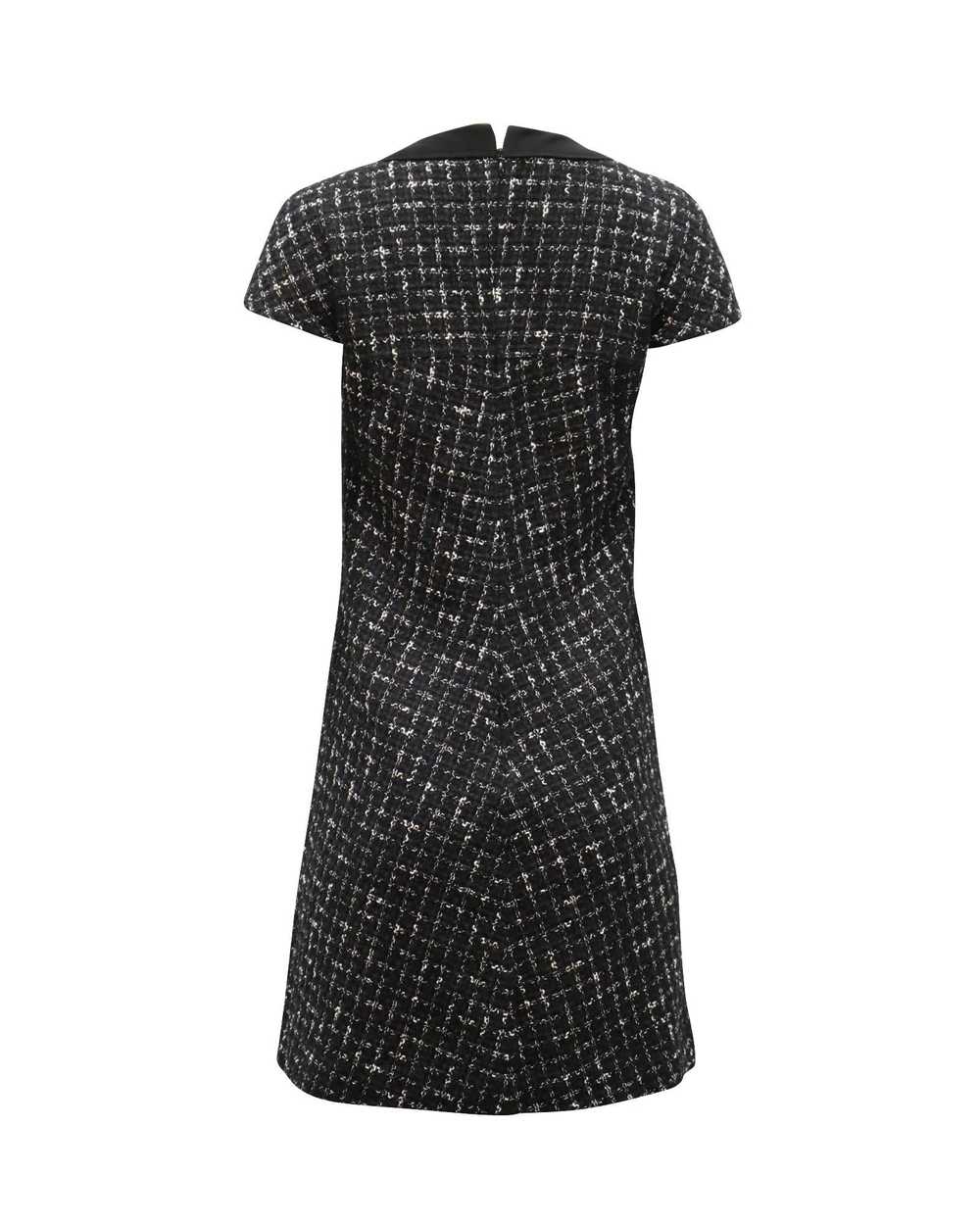 Balenciaga Black Cotton Tweed Shift Dress - image 2
