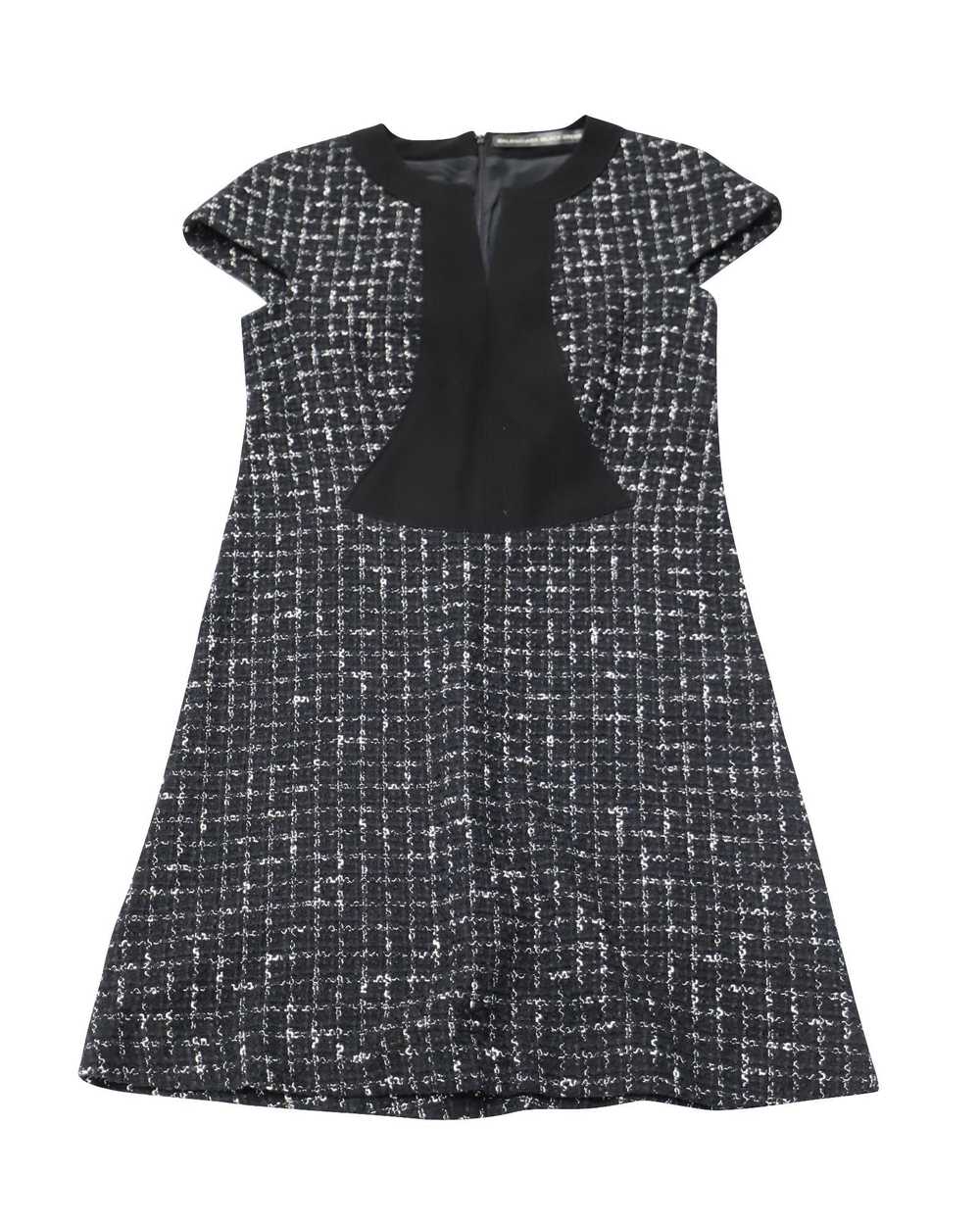 Balenciaga Black Cotton Tweed Shift Dress - image 3
