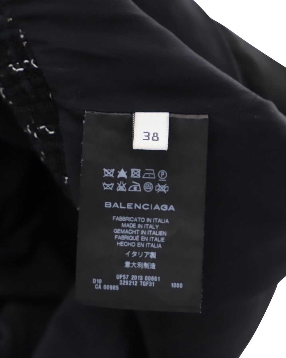 Balenciaga Black Cotton Tweed Shift Dress - image 4