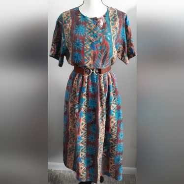 Melrose VTG Melrose Silk 2 Piece Top & Skirt Set